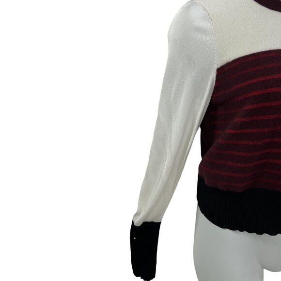 Rag & Bone L Extra Fine Merino Wool Blend Sweater Color Block Quiet Luxury - Picture 3 of 16